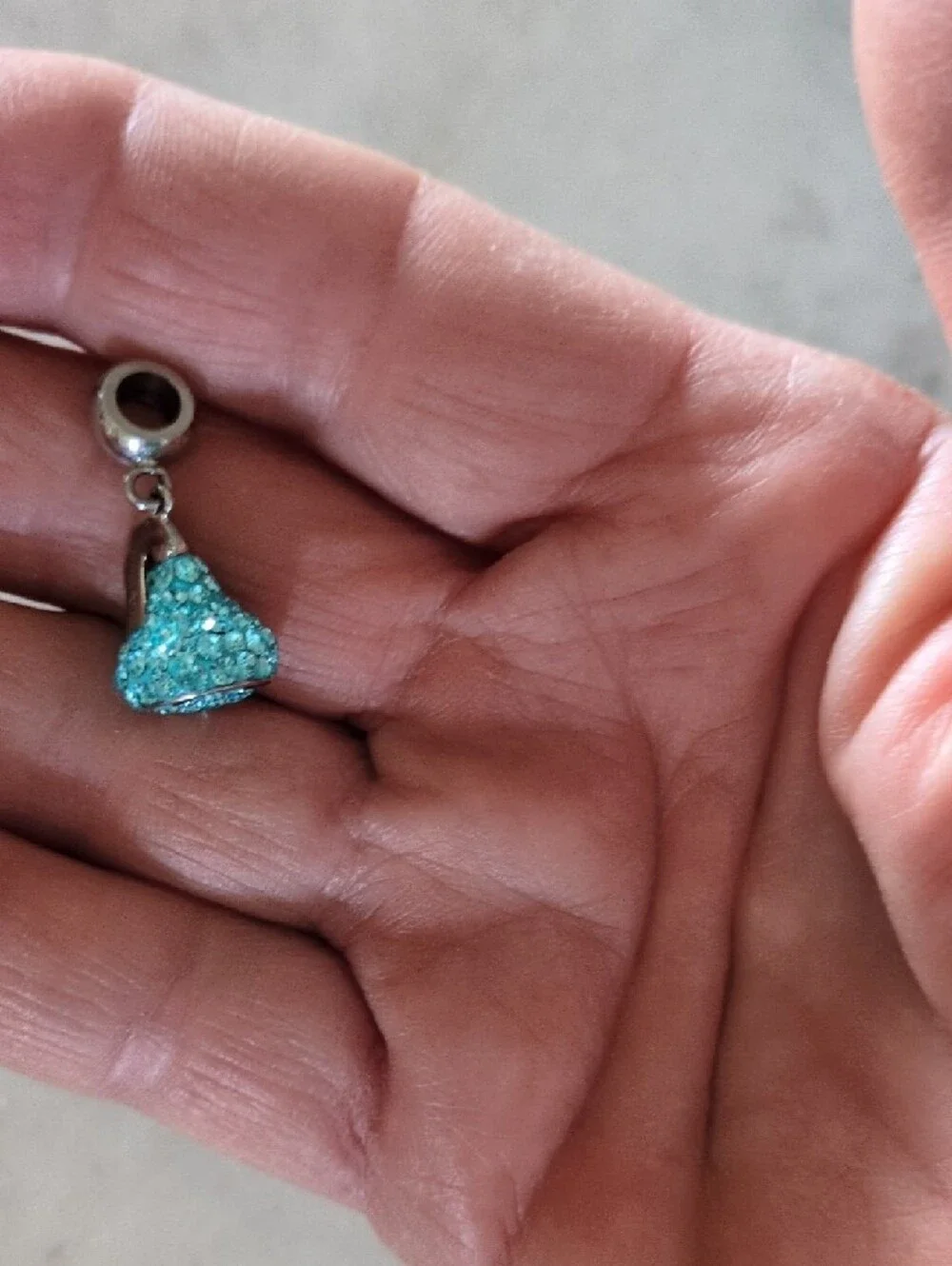 Crystal Hershey Kiss  Charm Pendant  Blue - Picture 4 of 4